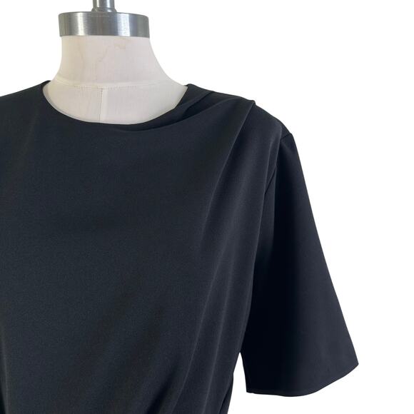 Alexia Admor Harper Short Sleeve Midi Sheath Dress Black - Picture 6 of 11